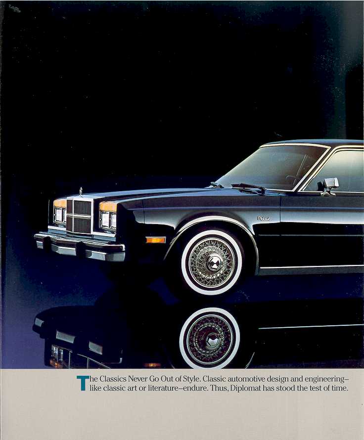 1987 Dodge Diplomat Brochure Page 5